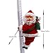 Sundlight Electric Santa Claus Climbing Ladder Doll Decoration Plush Doll Toy for Party Home Door Wall Decoration