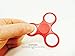 LED Glow Premium Fidget Spinner Toy for Stress Relief, ADHD, Anxiety, Boredom, EDM/Rave (Red)