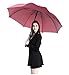 CHNY Golf Umbrella w/Extra Large 60-inch - Auto Open Sturdy & Lightweight (Red)