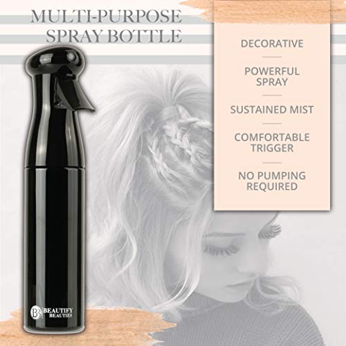Beautify Beauties Hair Spray Bottle (10oz) 360 Ultra Fine Water
