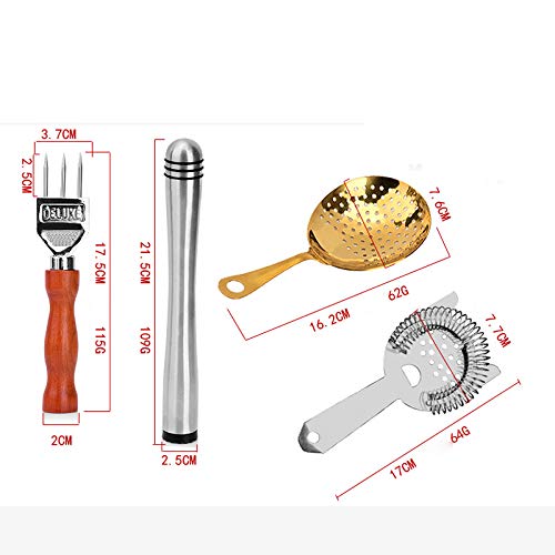 Guoz Cocktailherstellungsset,Kreatives Barkeeper-Toolkit,tragbares Cocktail-Set,Cocktail-Set,tragbares Toolkit,13… – Bild 5