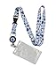2-Pack Cruise Lanyard with Retractable Badge Reel, Water Resistant Badge Holder, and Snap Buckle, White Set