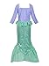 Girls Little Mermaid Princess Costume, Sequins Fancy Dress up Halloween party (110CM(3-4T)-M, Green-Purple)