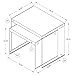 Monarch Specialties ,Nesting Table, Tempered Glass, Dark Taupe