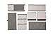 Set of 4 Organizer Bins with Dividers for Closet Dresser Drawer Inserts Bathroom Dorm or Baby Nursery; Store Socks Underwear Clothes; Clothing Organization; Organizador de Closet; (Set of 4, Gray)
