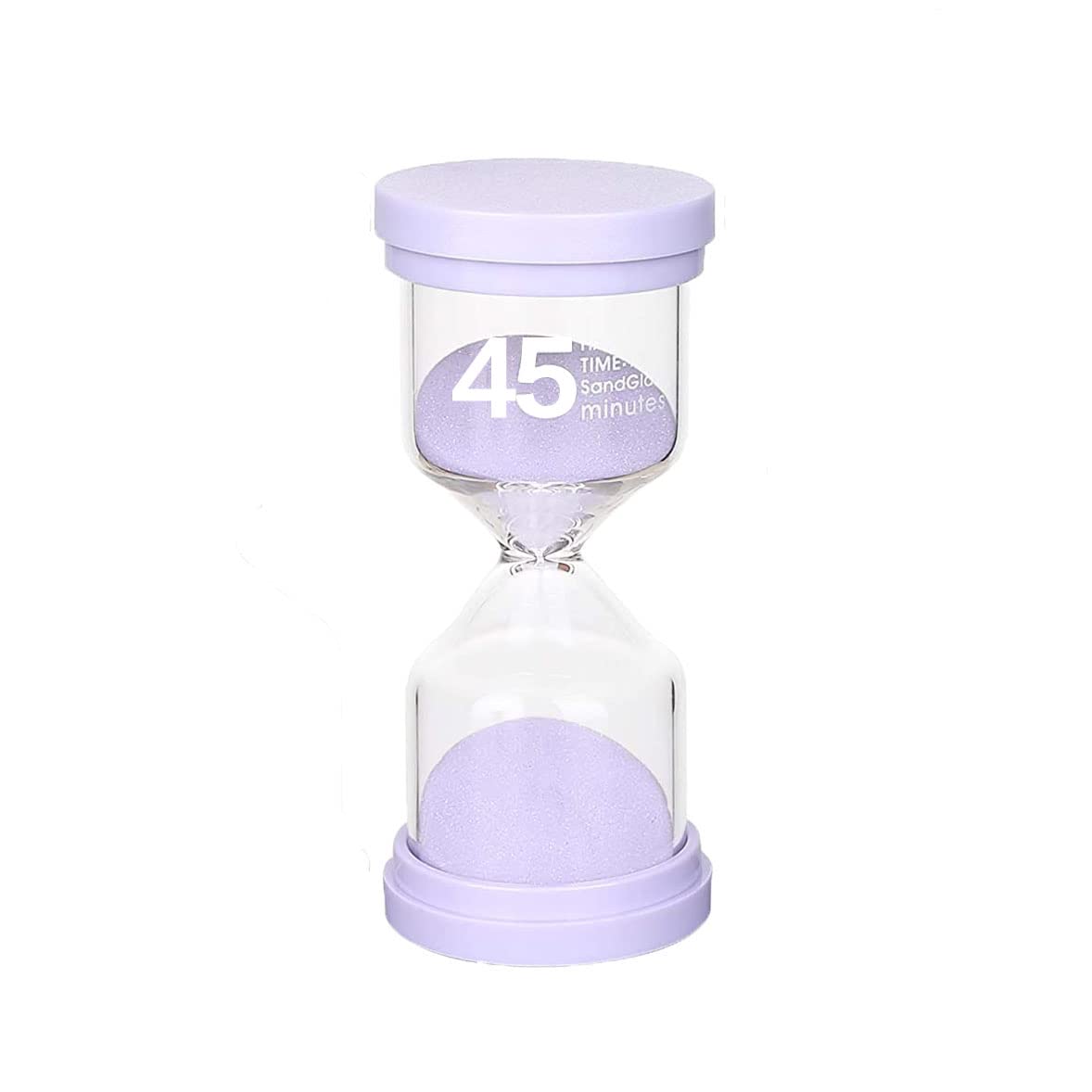 Sandglass Timer 45 Minutes Purple Hourglass sandy clock for kids children Time Management Assistant for kitchen classroom game Living Room Office Home Decoration long time
