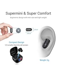 Auriculares inalámbricos deportivos inalámbricos con Bluetooth y auriculares tereo ear con cancelación de ruido y funda de carga para iPhone X 8 7 6S Plus Samsung Galaxy S8, S8 Plus