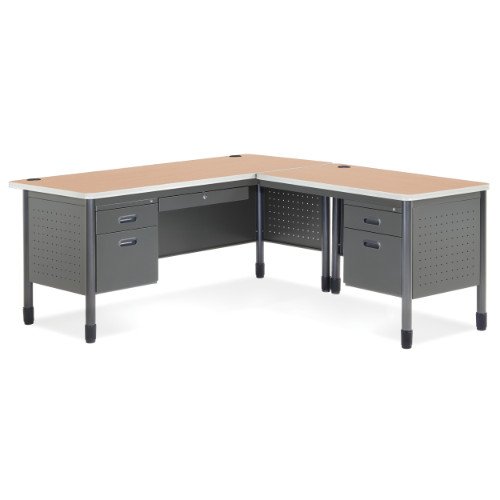 Best Pedestal L Desk With Hutch