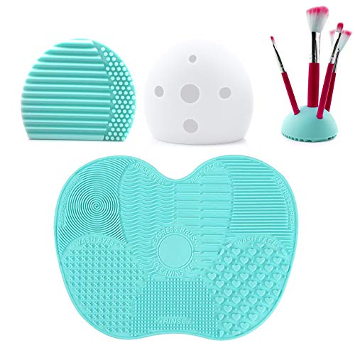 image for eKoi Makeup Brush Cleaning Pad Cleaner Mat Silicone Egg Brushes Glove 