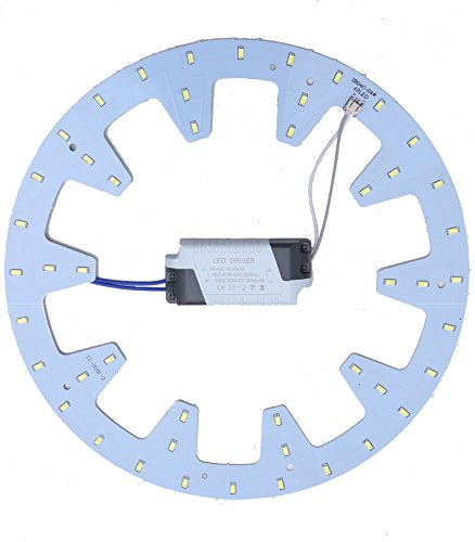 Led Panel Ceiling Light Fixtures 24w 5730 SMD Circle Annular Round Replacement Board Bulb (White)