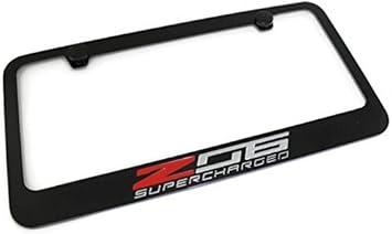 Chevrolet Corvette C7 Z06 3D Logo Black Metal License Plate