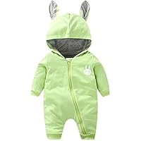 SERAIALDA Baby Girls Boys One-Piece Long Sleeve Animal Style Rabbit Ear Romper Jumpsuit Overalls 9-12 Months