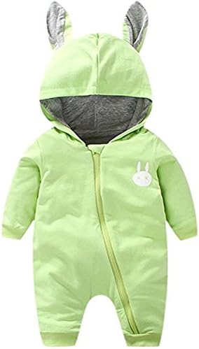 Baby Girls Boys One-Piece Long Sleeve Animal Style Rabbit Ear Romper Jumpsuit Overalls 6-9 Months