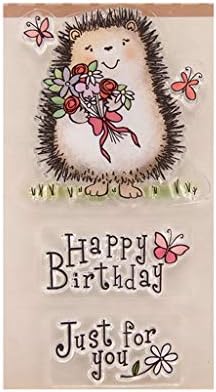 Happy Birthday DIY Clear Stamp Set, Transparent - Card Making and Art Craft - Best Halloween Thanksgiving Christmas Gifts