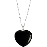 Gempires Love Heart Crystal Pendant Necklace for Women, Silver Plated 18 + 2 Inch Adjustable Chain