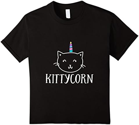 Kids Cat Unicorn Kittycorn Funny T-shirt Animal Lover Gift 6 Black