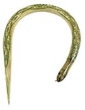 20 Inch Realistic Notched Painted Wood Wiggle Snake (Green)