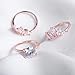 Rose Gold Cubic Zirconia Marquise Ring Guard Enhancer for Pear Shaped Solitaire Wedding Ring Set Size5-9(1.86 ct. tw.)
