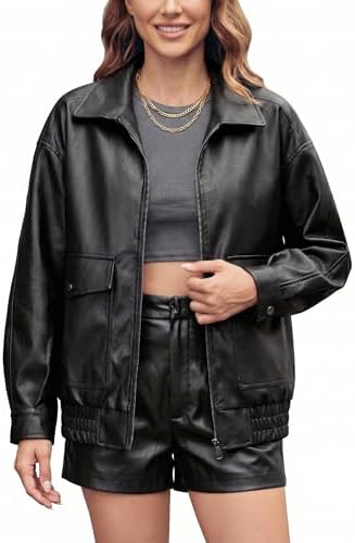 DKNY Men's Mixed Media Faux Leather Puffer Motocros Racer Jacket