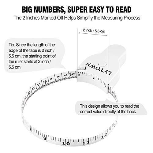 2PCS Body Tape Measure 60inch (150cm), Automatic Telescopic Tape