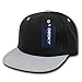 DECKY 2Tone Flat Bill Snapbacks, Black/Grey