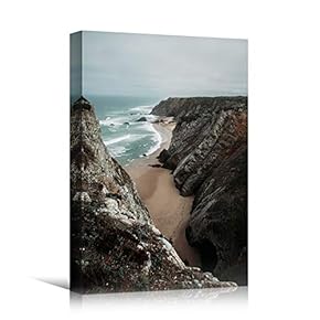 signwin Canvas Wall Art Rocky Seas Beach Beach...