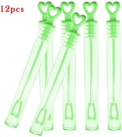Veepola 12Pcs Bubble Bottles, Empty Bubble Soap Bottles Home Wedding Birthday Party Decorations (Green)