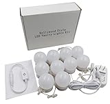 Hollywood Style LED Vanity Makeup Mirror Lights Kit with 10 Dimmable Bulbs,Lighting Fixture Strip for Makeup Vanity Table Set in Dressing Room(Mirror Not Included)
