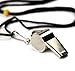 Crown Sporting Goods 12-Pack of Stainless Steel Whistles with Lanyards – Great for Coaches, Referees, and Officials