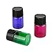 Furnido 30pcs 3ml Mixed colors Glass Sample Vial Bottles Colorful Essential Oil Bottle With Orifice Reducer Black Cap For DIY Essential Oils Chemical Colognes & Perfumes-2ml Transfer Pipette included