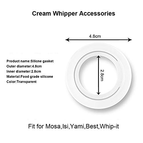 Head Gasket Replacement Part fit Most Whipped Cream Dispenser (Pack of