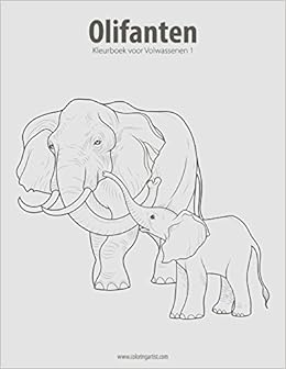 Amazoncom Olifanten Kleurboek Voor Volwassenen 1 Volume 1 Dutch