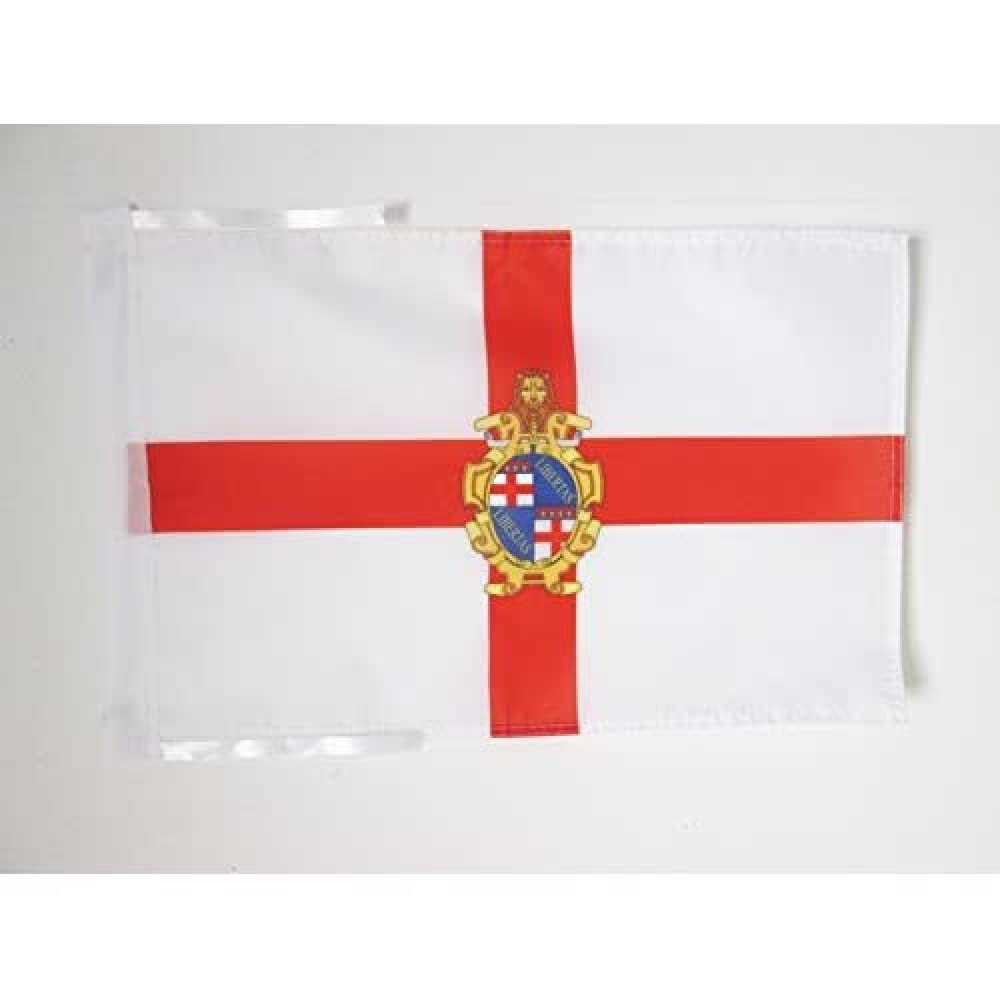 AZ FLAG - Bologna with arms Flag - 18'' x 12'' - 100% Polyester Bologna in Emilia-Romagna Small Banner with Two Cords - Fade Resistant - Vivid Colors - 18x12 in - 45x30 Cm โ image 1