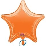 Lot of 10 Orange Star Shape Foil Mylar 19