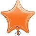 Lot of 10 Orange Star Shape Foil Mylar 19