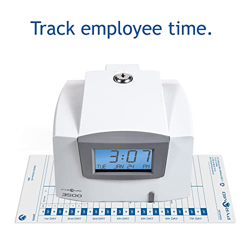Pyramid Time Systems, 3500 Time Clock & Document Stamp, includes