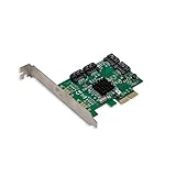 I/O Crest 4 Port SATA III PCI-e 2.0 x2 Non RAID Hard Drive Controller Card Marvell 9235 Chipset