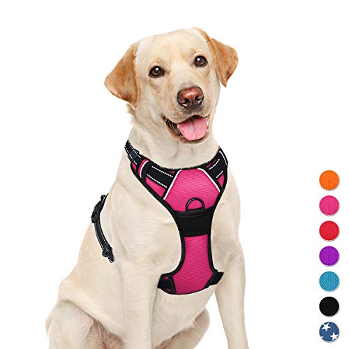 pink dog harness medium