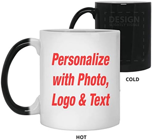 Designsify Personalized Custom Gift, Add Photo Logo Text - 11 15 Oz Color Changing Mug Mother’s Father’s Day Birthday Anniversary