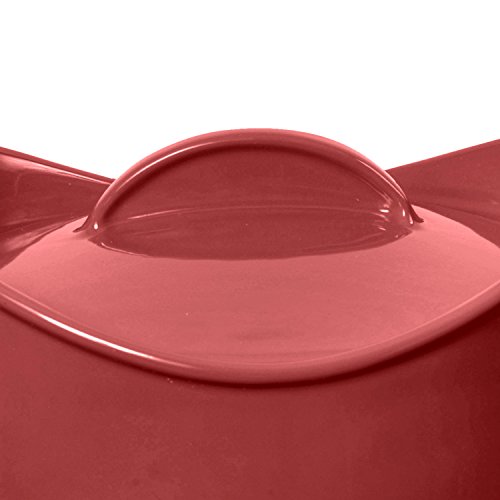 Rachael Ray Stoneware 2.75-Quart Casseround Covered Round Casserole, Orange 4 Rachael Ray Stoneware 2.75-Quart Casseround Covered Round Casserole, Orange - Image 5