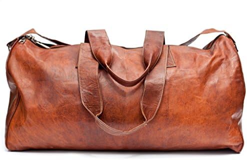 leather duffle bag amazon