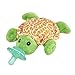Nookums Paci-Plushies Shakies - Pacifier Holder with Built in Rattle (2 in 1)- Adapts to Name Brand Pacifiers, Suitable for All Ages, Plush Toy Includes Detachable Pacifier (Turtle)