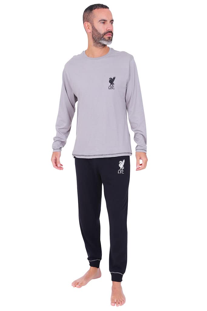 Mens Official Liverpool Football Club Grey Long LFC Pyjamas (XX-Large)