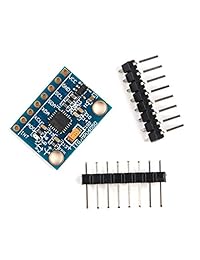 MakerFocus Módulo MPU 6050 GY 521, módulo de acelerómetro de 3 ejes, módulo de giroscopio, sensor de 6 DOF y módulo de acelerómetro de 6 ejes, convertidor de datos de 16 bits, salida de datos IIC I2C