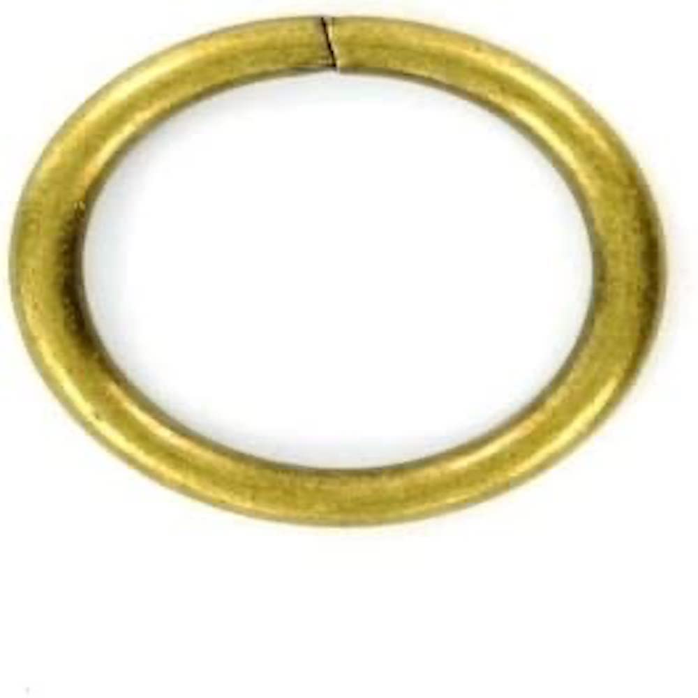 Merriway BH03265 (24 Pcs) Metal Curtain Drapery Rings, Inner Diameter 25mm (1 inch) Outer Diameter 32mm (1.1/4 inch) Antique Brass - Pack of 24 Pieces