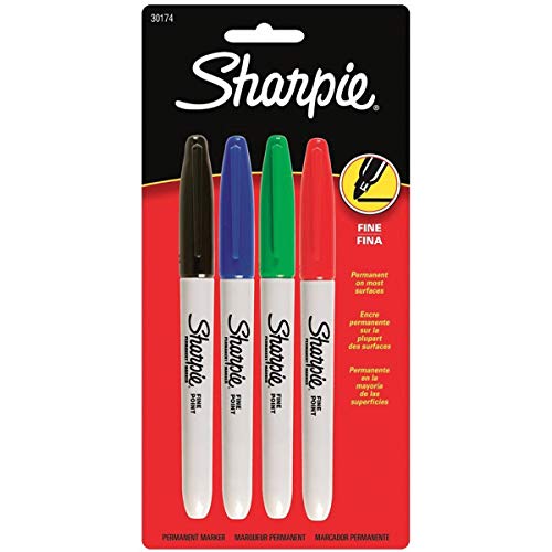 Photo 1 of "Sharpie Fine Point Permanent Markers 4/Pkg-Red
