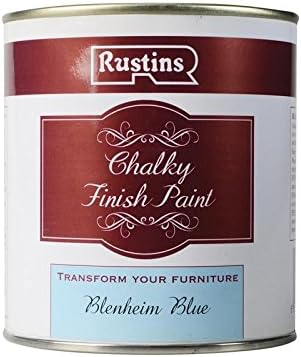 RUSTINS Chalky Finish Paint Blenheim Blue 500ml, 500 ml (Pack of 1)