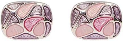 ADORN Silver Brass Enamel Cufflink for Men