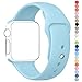 Apple Watch Band, huanlongTM Soft Silicone Sport Style Replacement Iwatch Strap for Apple Wrist Watch (Turquoise 38mm S/M)