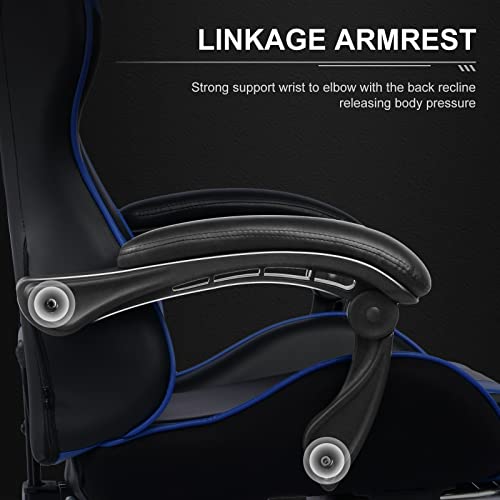 GTPLAYER Gaming Chair, Computer Chair with Footrest and Lumbar Support